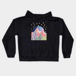 The mountains are my life - nighttime Kids Hoodie